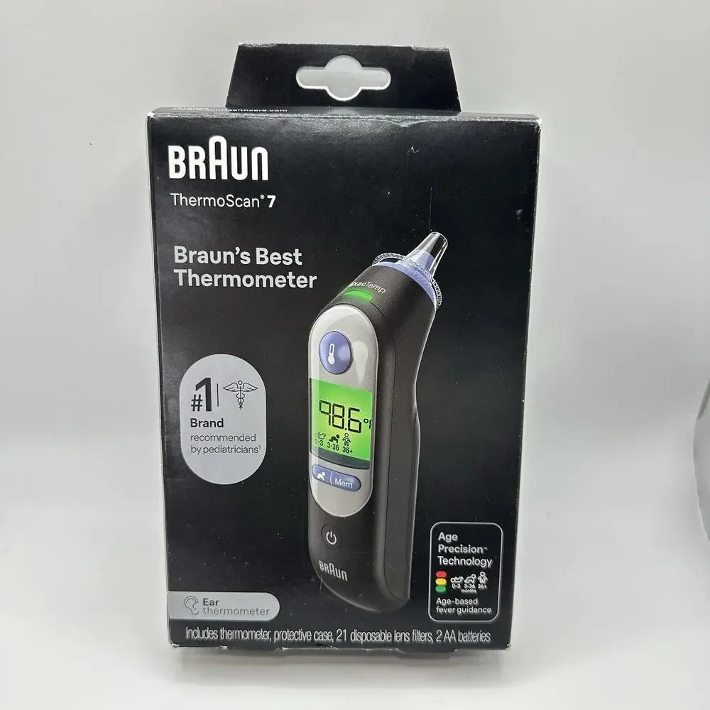 New Braun ThermoScan 7 Ear Thermometer IRT6520BUSV1 for Adults, Babies & Infants